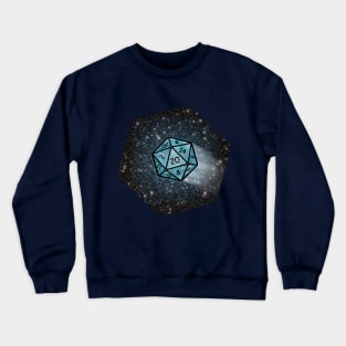 20 sided dice - space Crewneck Sweatshirt